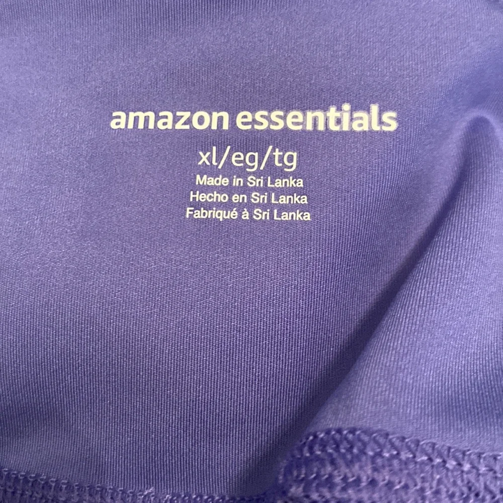 New Amazon Essentials purple stretch leggings size XL - Picture 4 of 5
